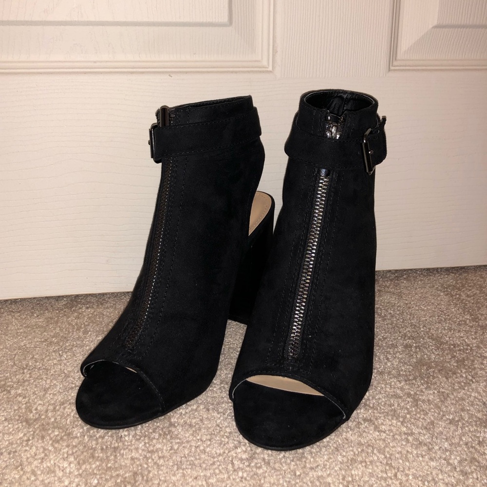 Black Zipper Booties